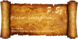 Pieler Szultána névjegykártya